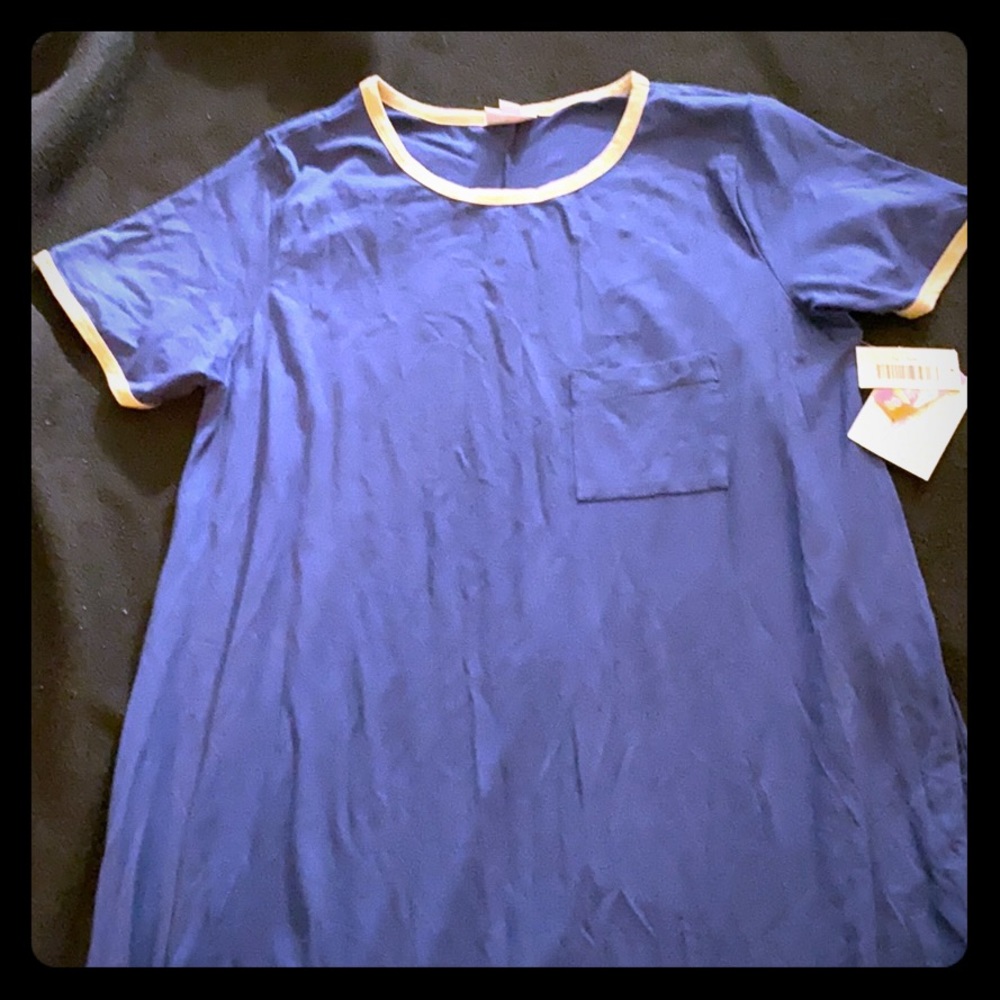 Navy blue — cream trim XL Carly